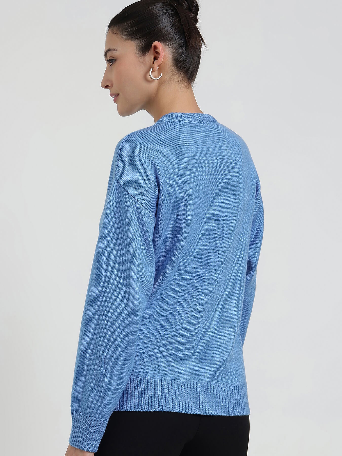 LivSoft Round Neck Sweater - Blue