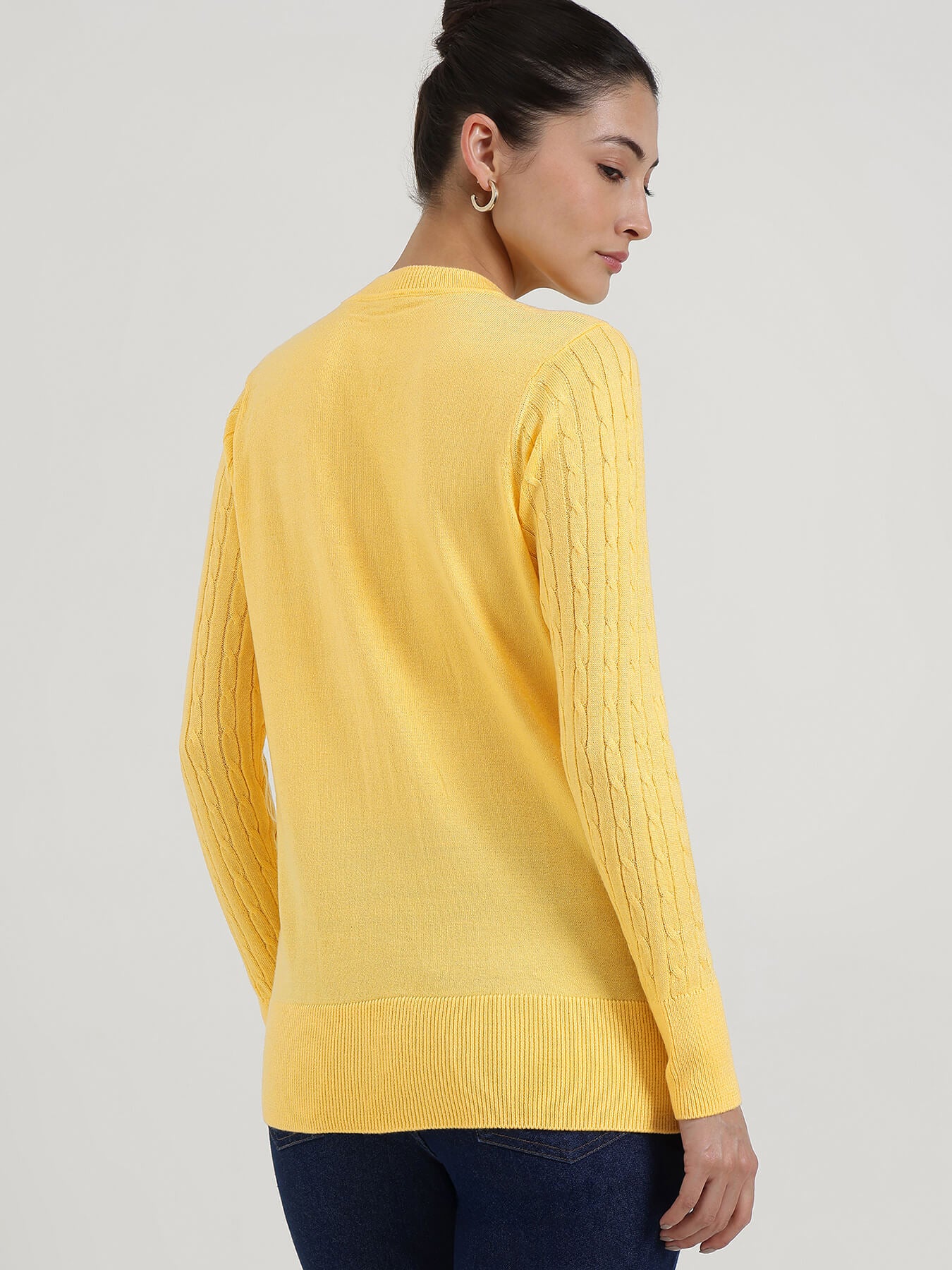 LivSoft Round Neck Sweater - Yellow