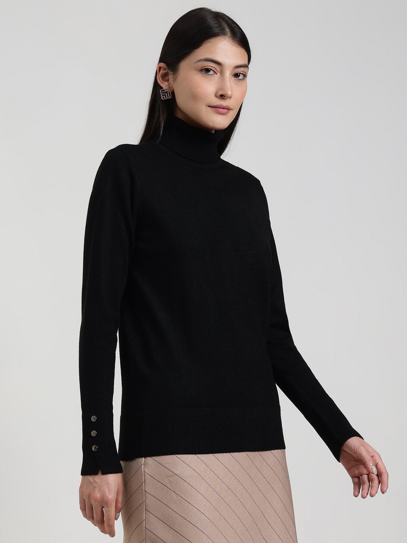 LivSoft Turtle Neck Sweater - Black