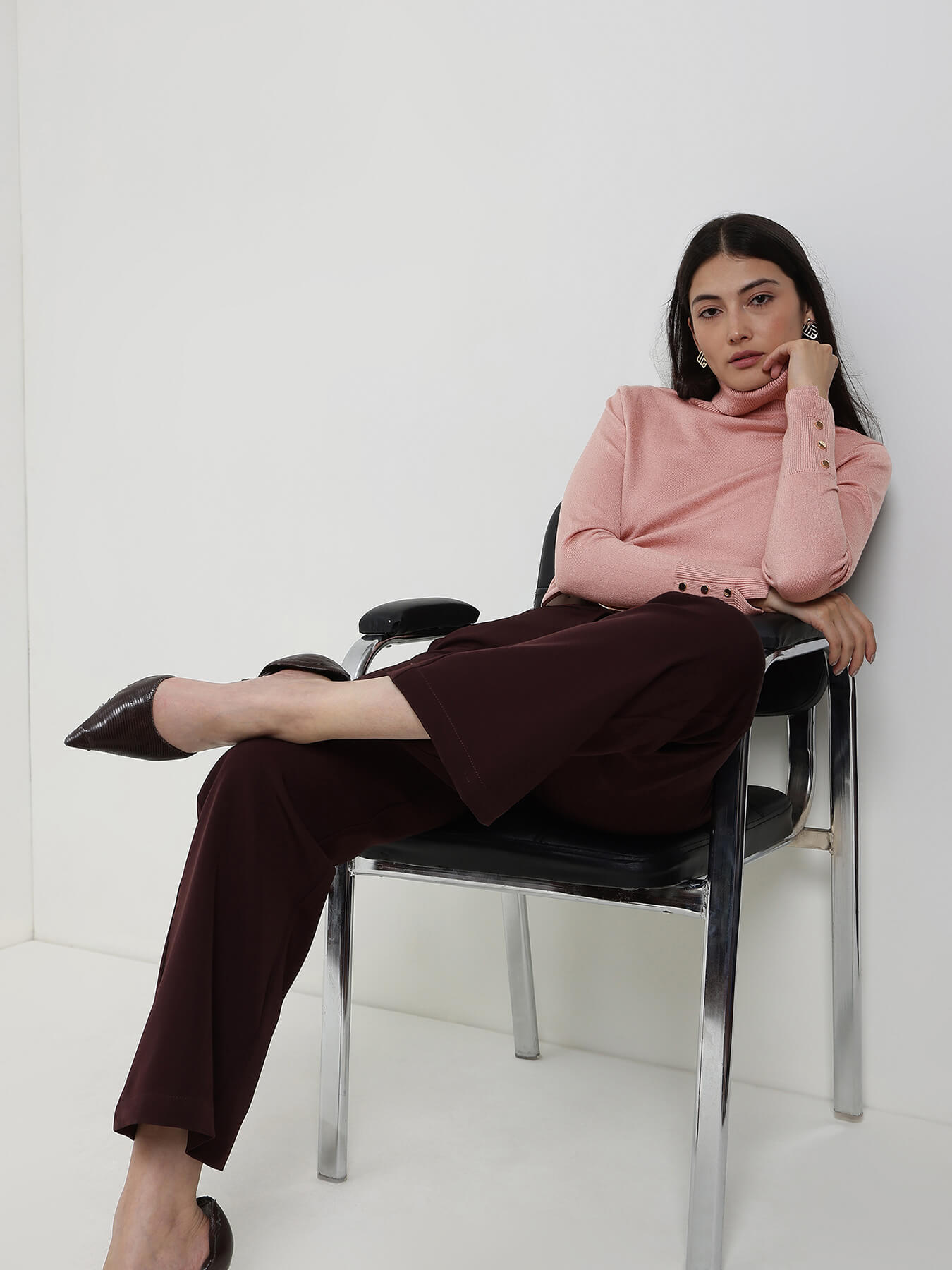 LivSoft Turtle Neck Sweater - Pink