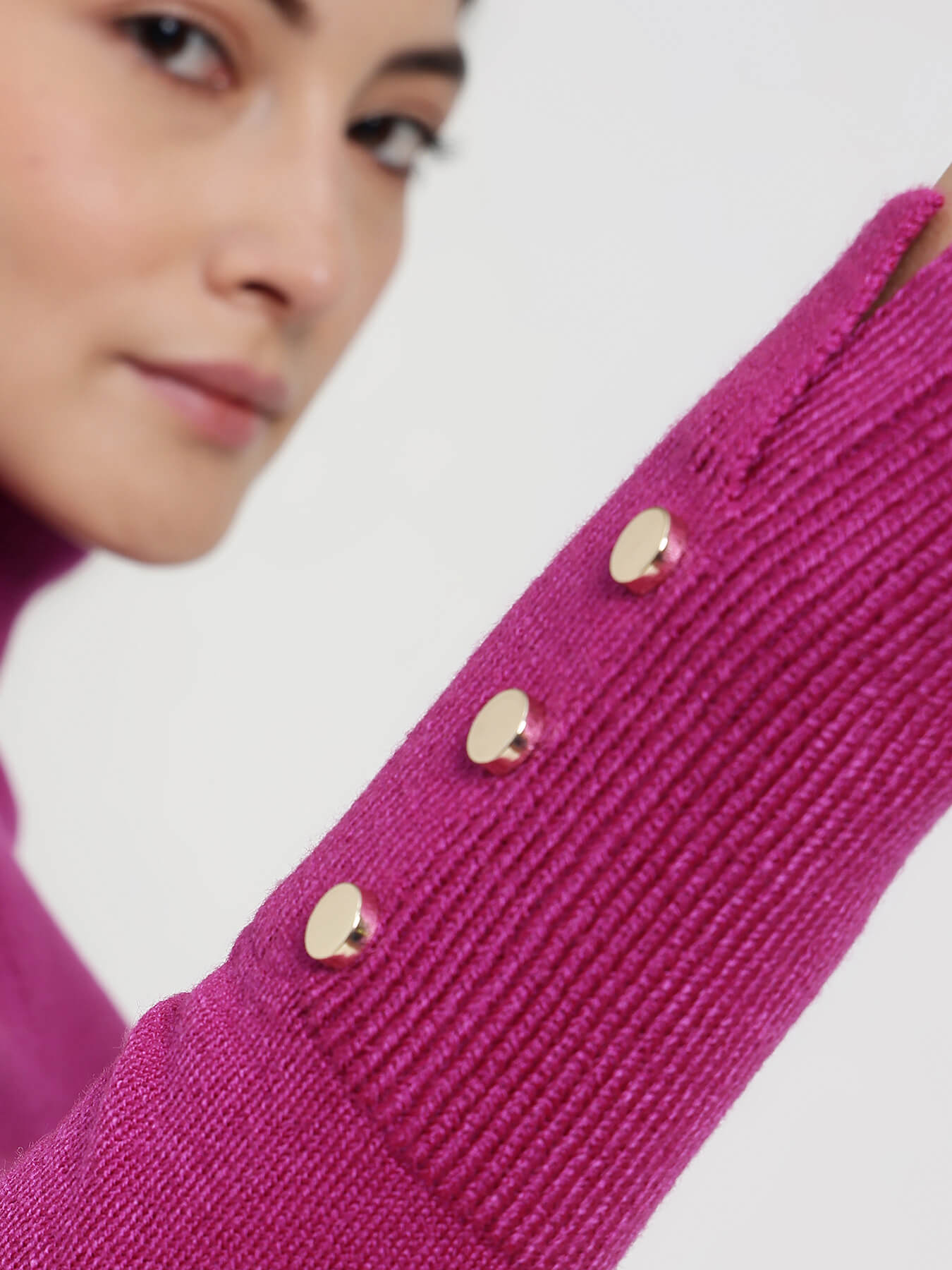 LivSoft Turtle Neck Sweater - Magenta