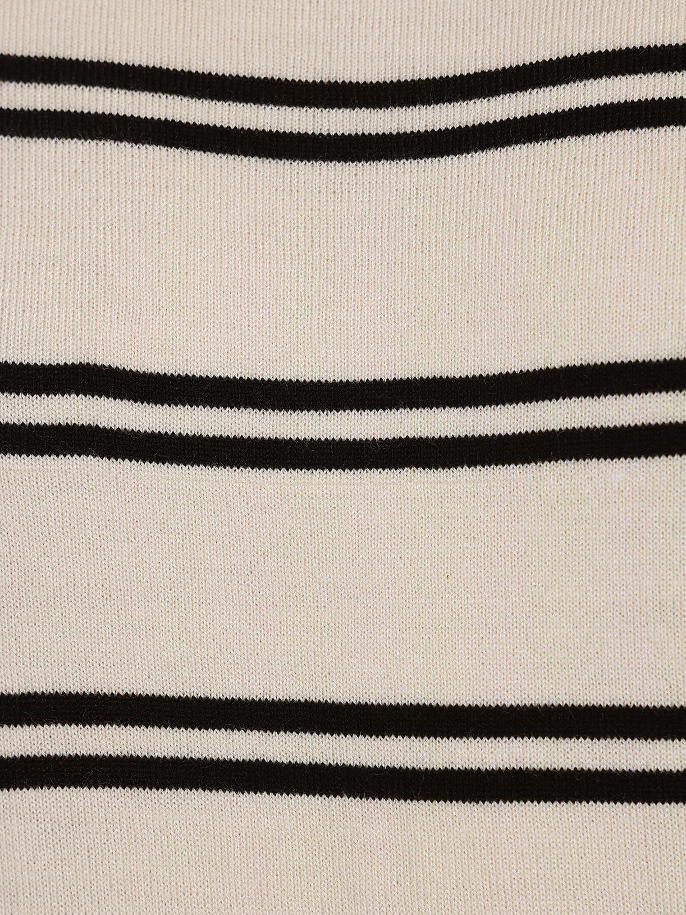 LivSoft Striped High Neck Sweater - Off White