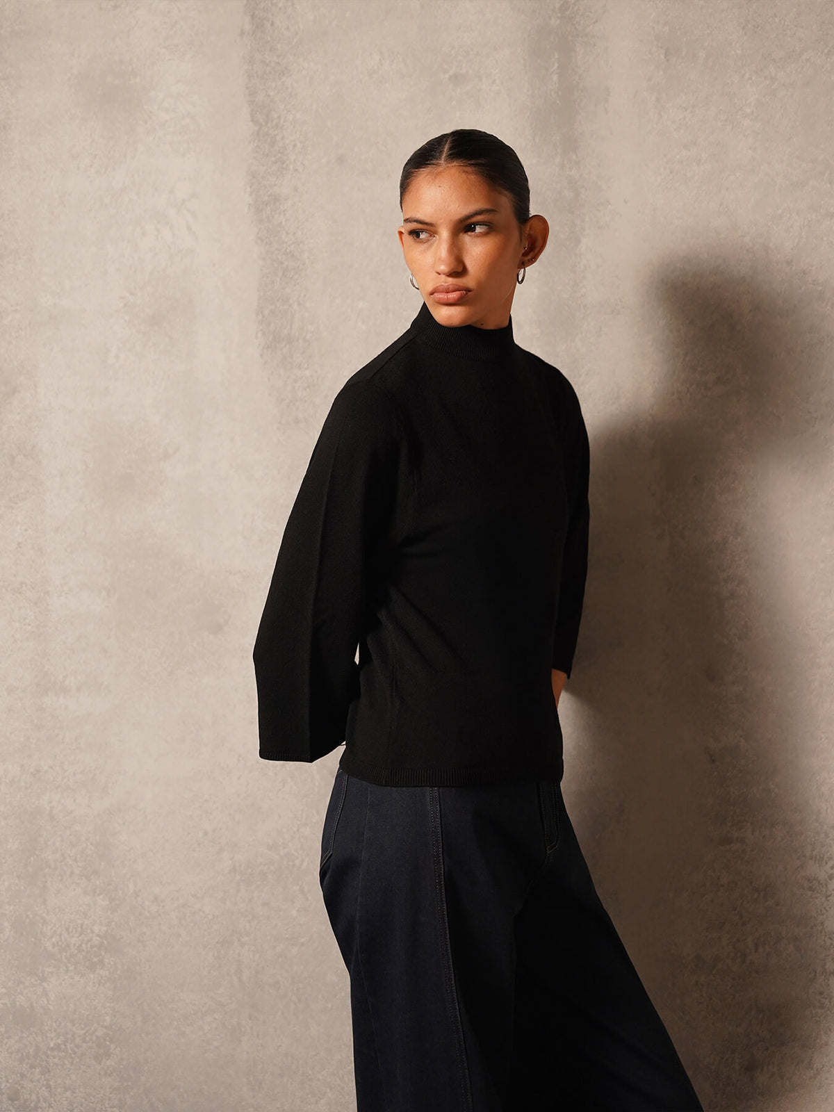 Ultra Livsoft High Neck Sweater- Black