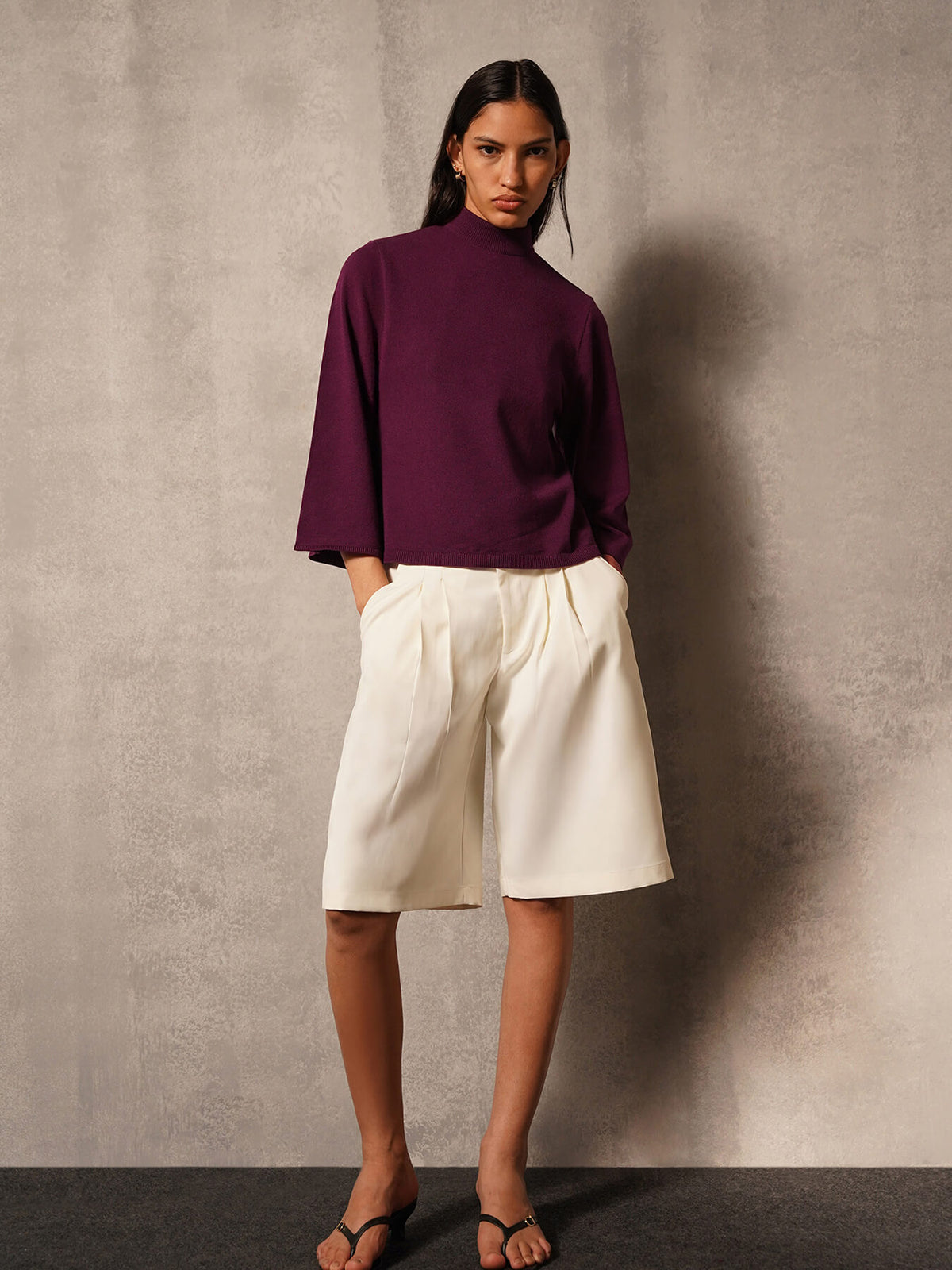 Ultra Livsoft High Neck Sweater- Wine