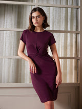 Rib Knit Dress - Wine