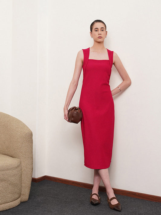 Bodycon Knitted Dress - Fuchsia