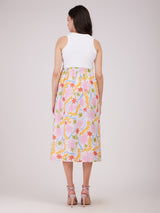 Linen Midi Dress - Multicolour