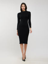 LivSoft Bodycon Sweater Dress - Black