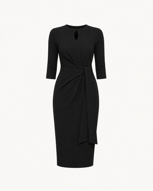 Bodycon Midi Dress - Black