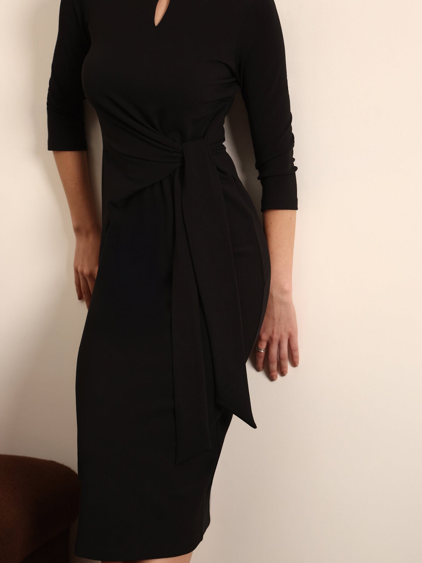 Bodycon Midi Dress - Black