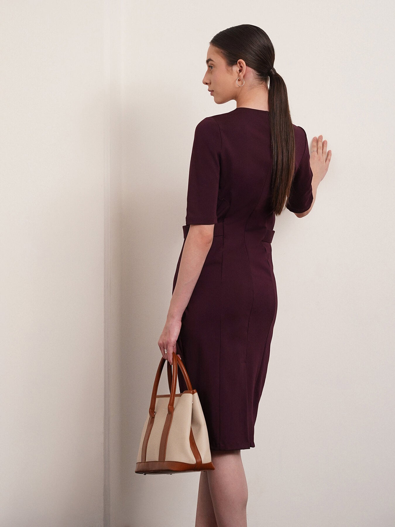 Bodycon Dress - Maroon