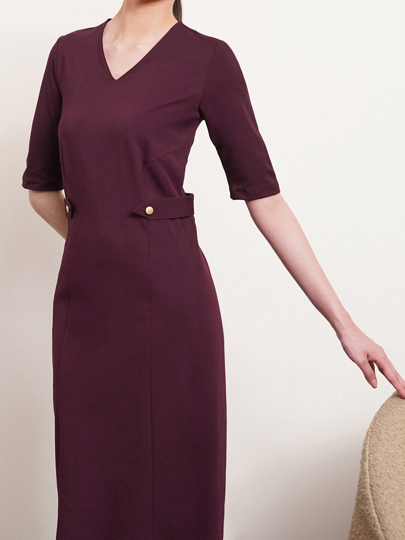 Bodycon Dress - Maroon