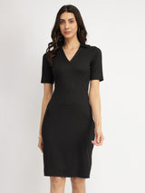 Fitted Tee Dress - Black