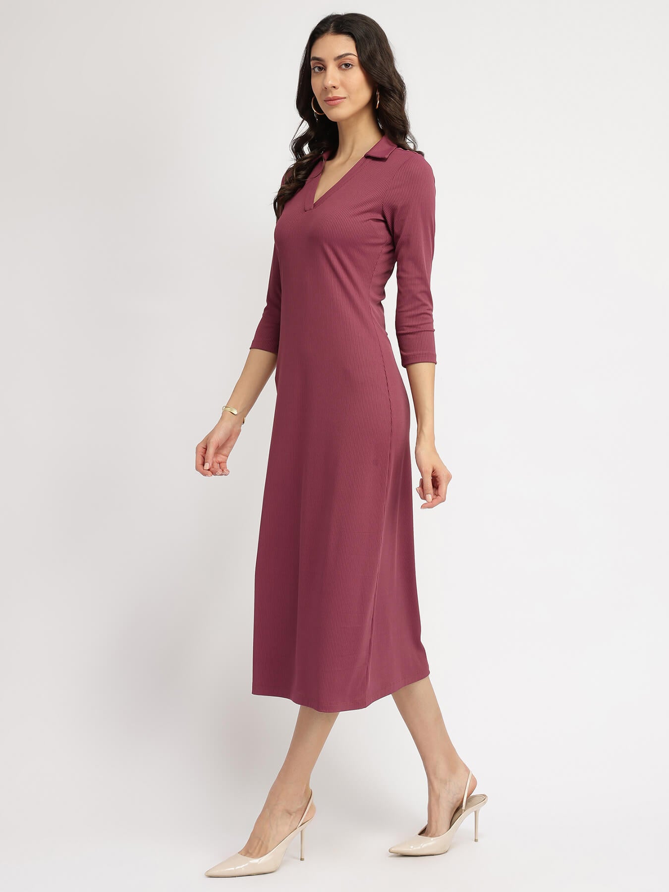 Knit Sheath Dress - Mauve