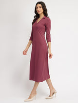 Knit Sheath Dress - Mauve