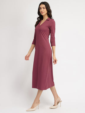 Knit Sheath Dress - Mauve