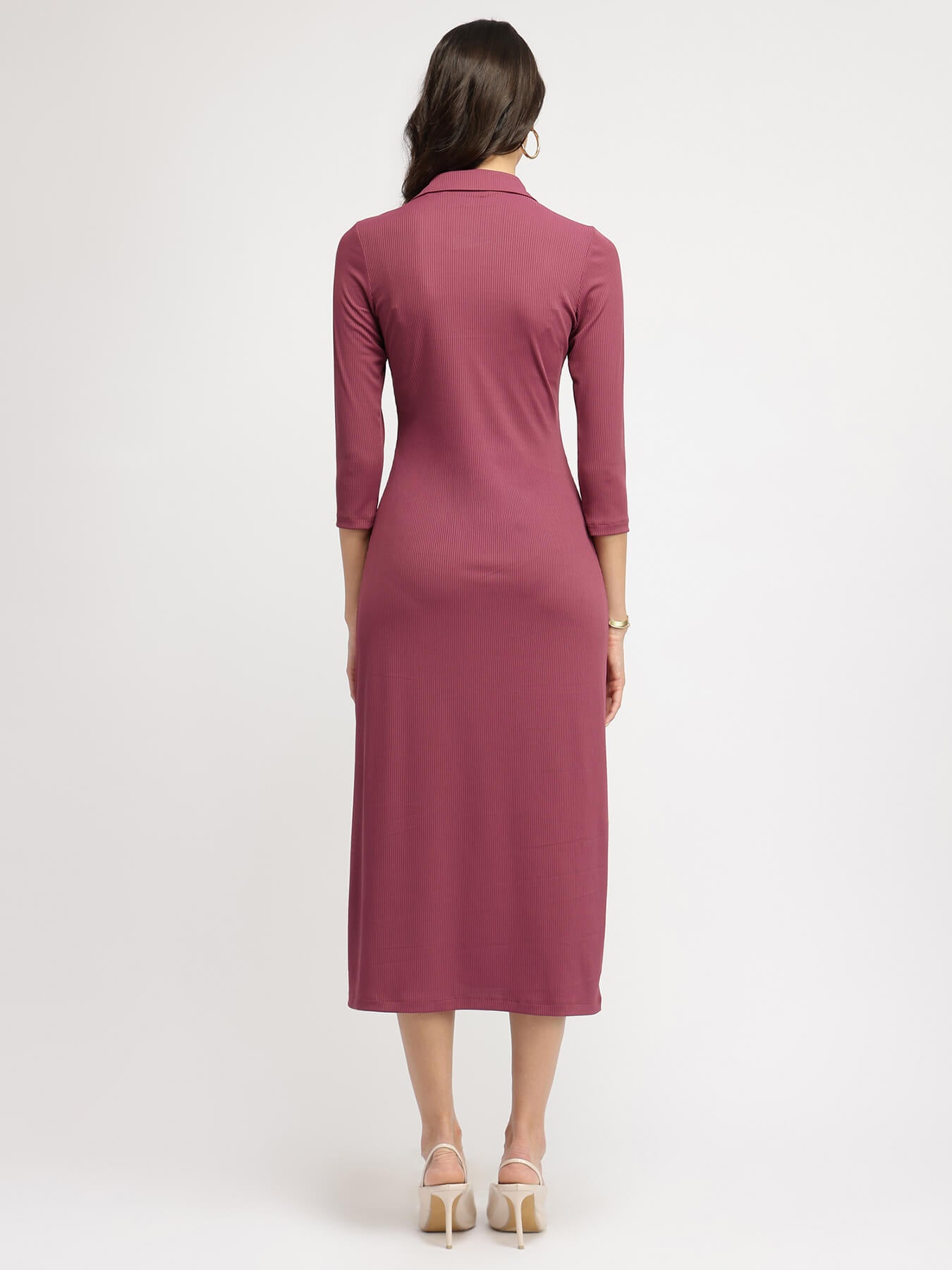 Knit Sheath Dress - Mauve