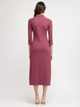 Knit Sheath Dress - Mauve