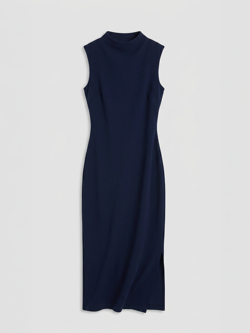 Bodycon High Neck Dress - Navy