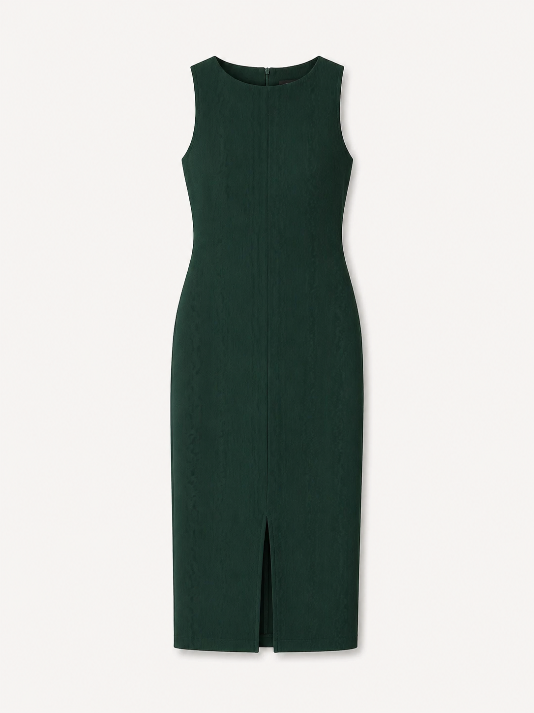 Boat Neck Sheath Dress - Green