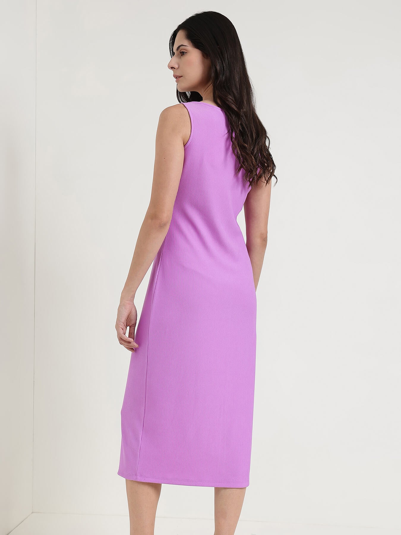 Boat Neck Sheath Dress - Lilac