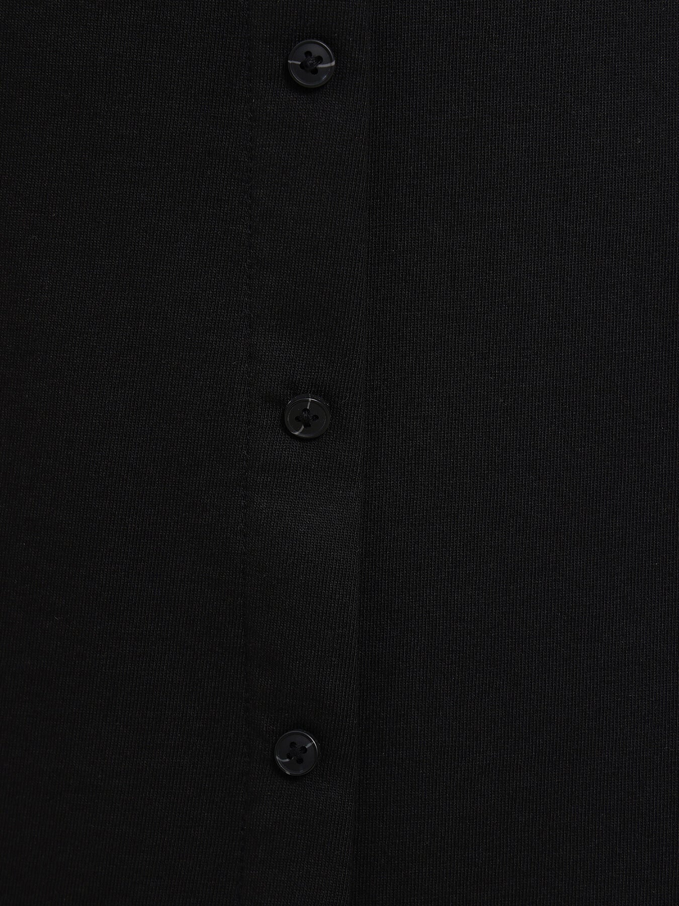 Cotton Shirt Dress - Black