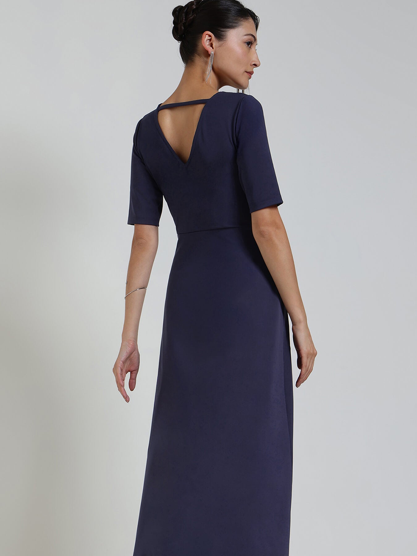 Fit & Flare Midi Dress - Blue