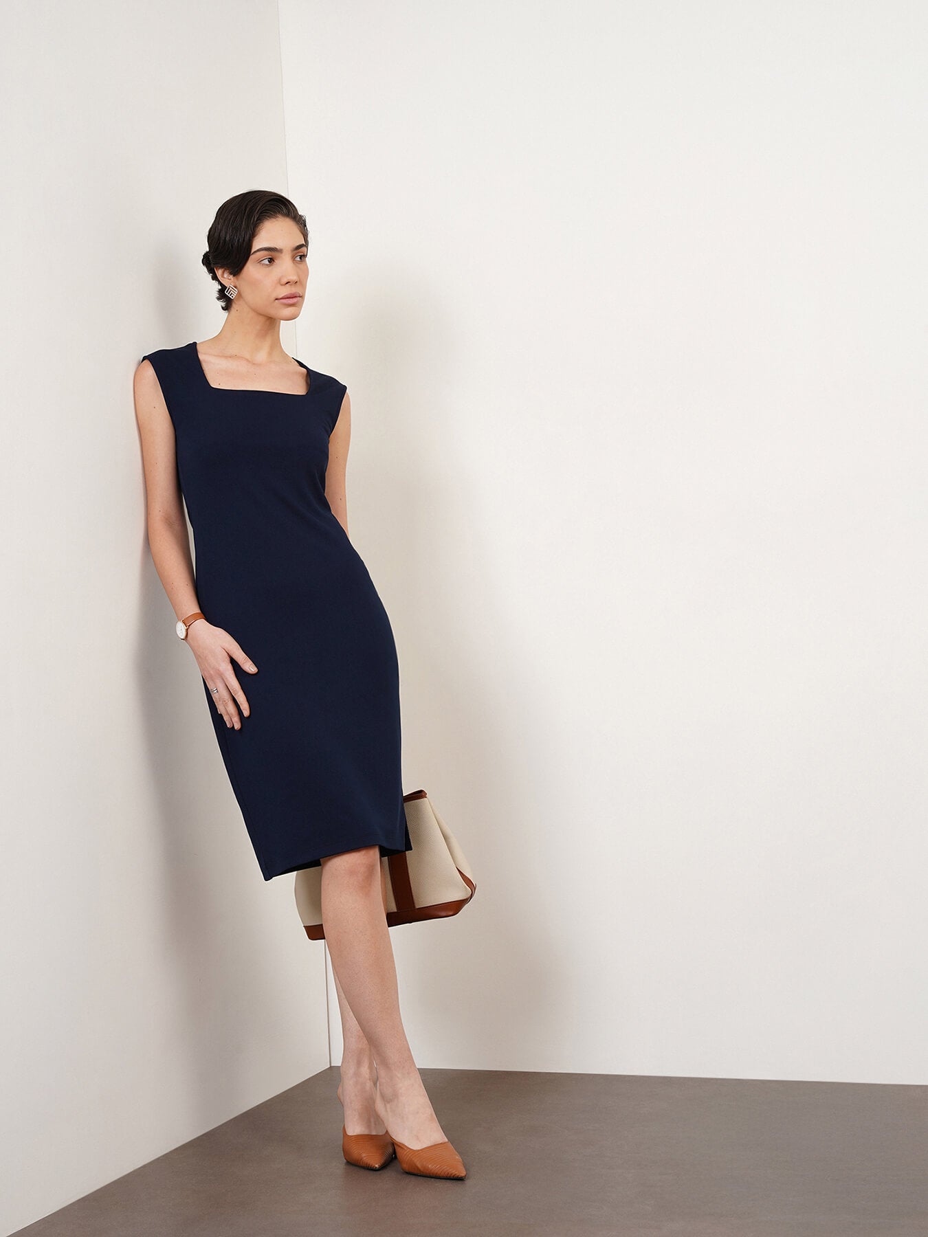 Bodycon Dress - Navy Blue