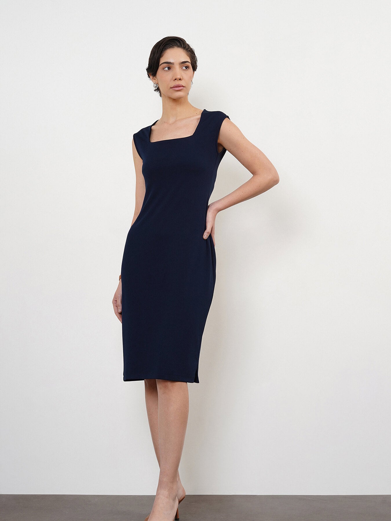 Bodycon Dress - Navy Blue