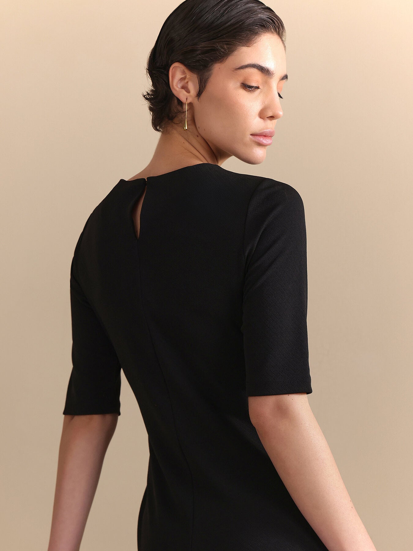 A-Line Mini Dress - Black