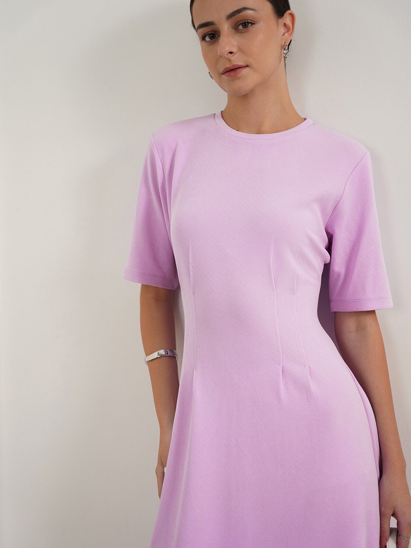 A-Line Midi Dress - Lavender