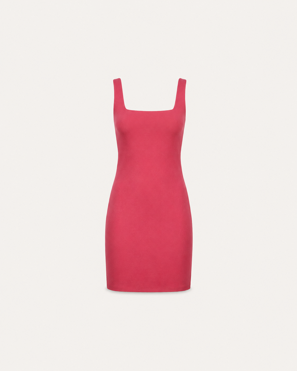 Square Neck Bodycon Dress - Pink