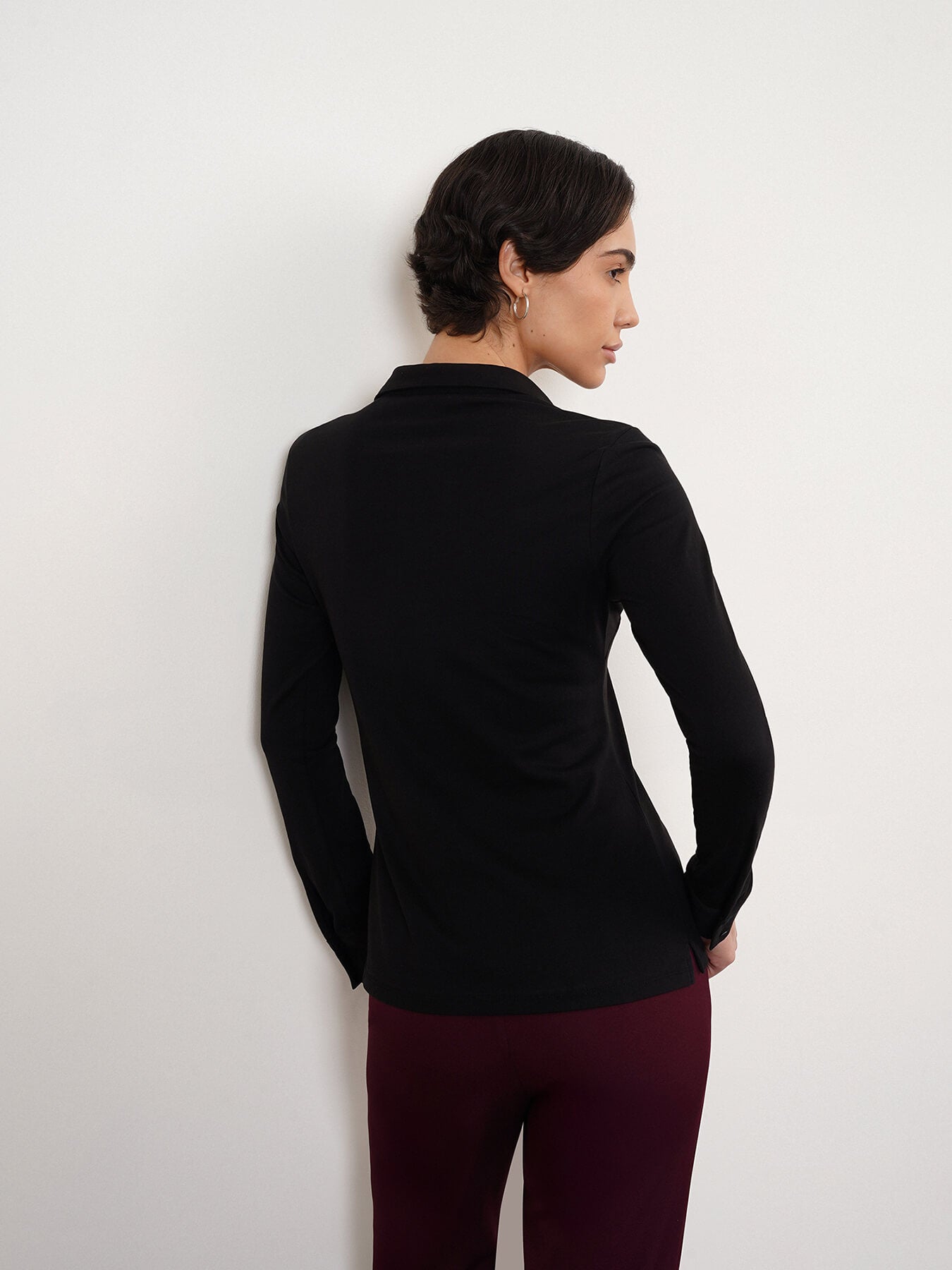Cotton Knit Shirt - Black