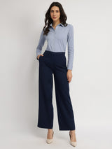 Cotton Knit Shirt - Blue