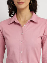 Cotton Knit Shirt - Pink