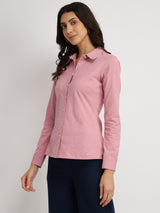 Cotton Knit Shirt - Pink