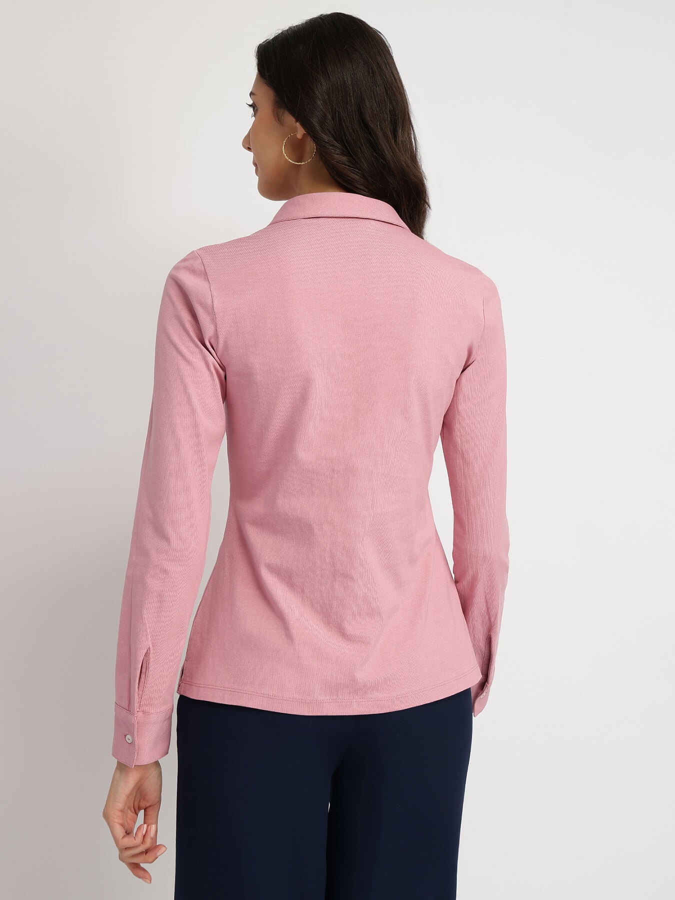 Cotton Knit Shirt - Pink