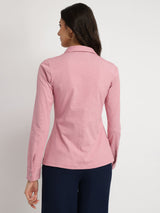 Cotton Knit Shirt - Pink