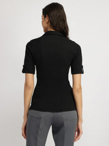 Cotton Knit Shirt - Black