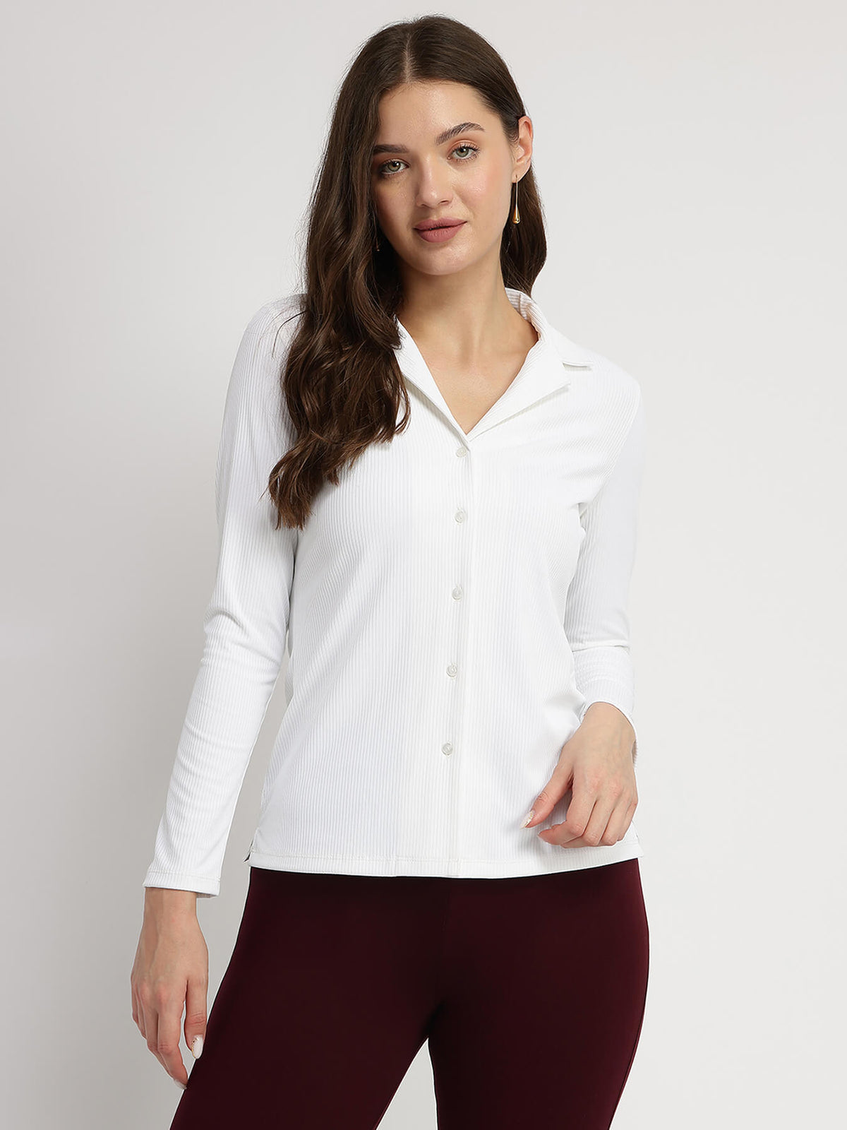 Resort Collar Knit Shirt - White