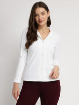 Resort Collar Knit Shirt - White