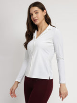 Resort Collar Knit Shirt - White