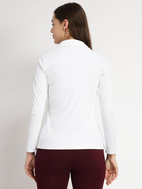 Resort Collar Knit Shirt - White
