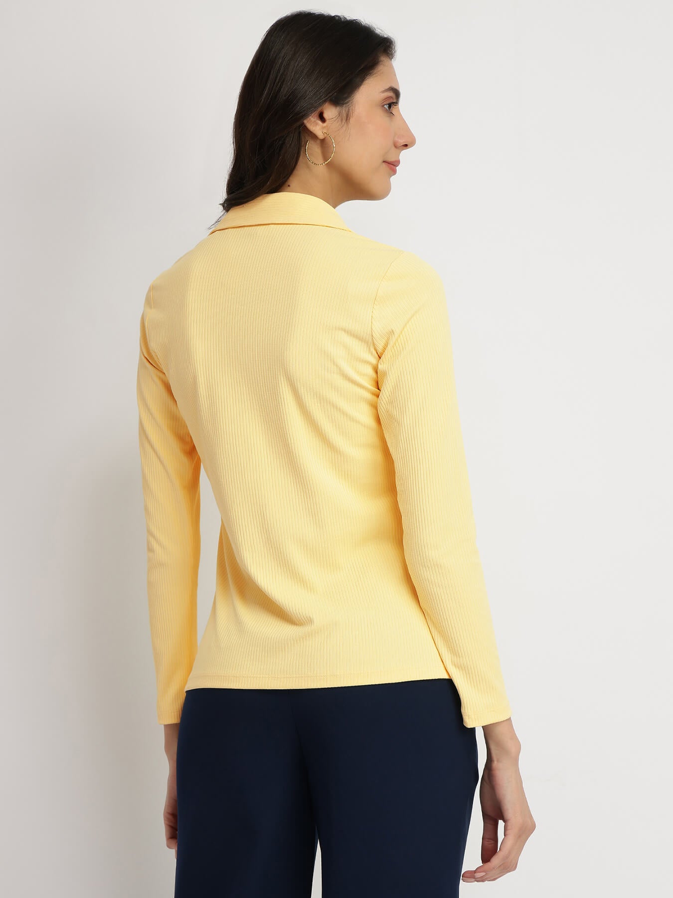 Resort Collar Knit Shirt - Yellow
