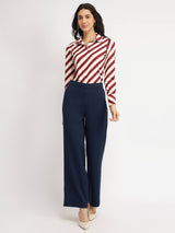Striped Knit Shirt - Red