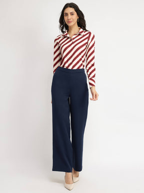 Striped Knit Shirt - Red