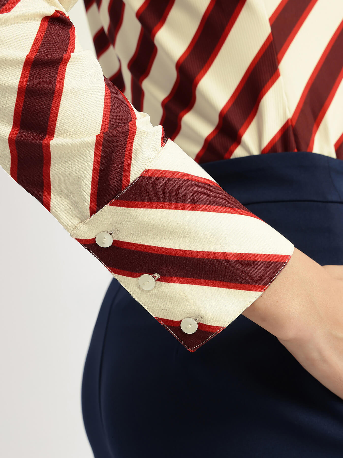 Striped Knit Shirt - Red