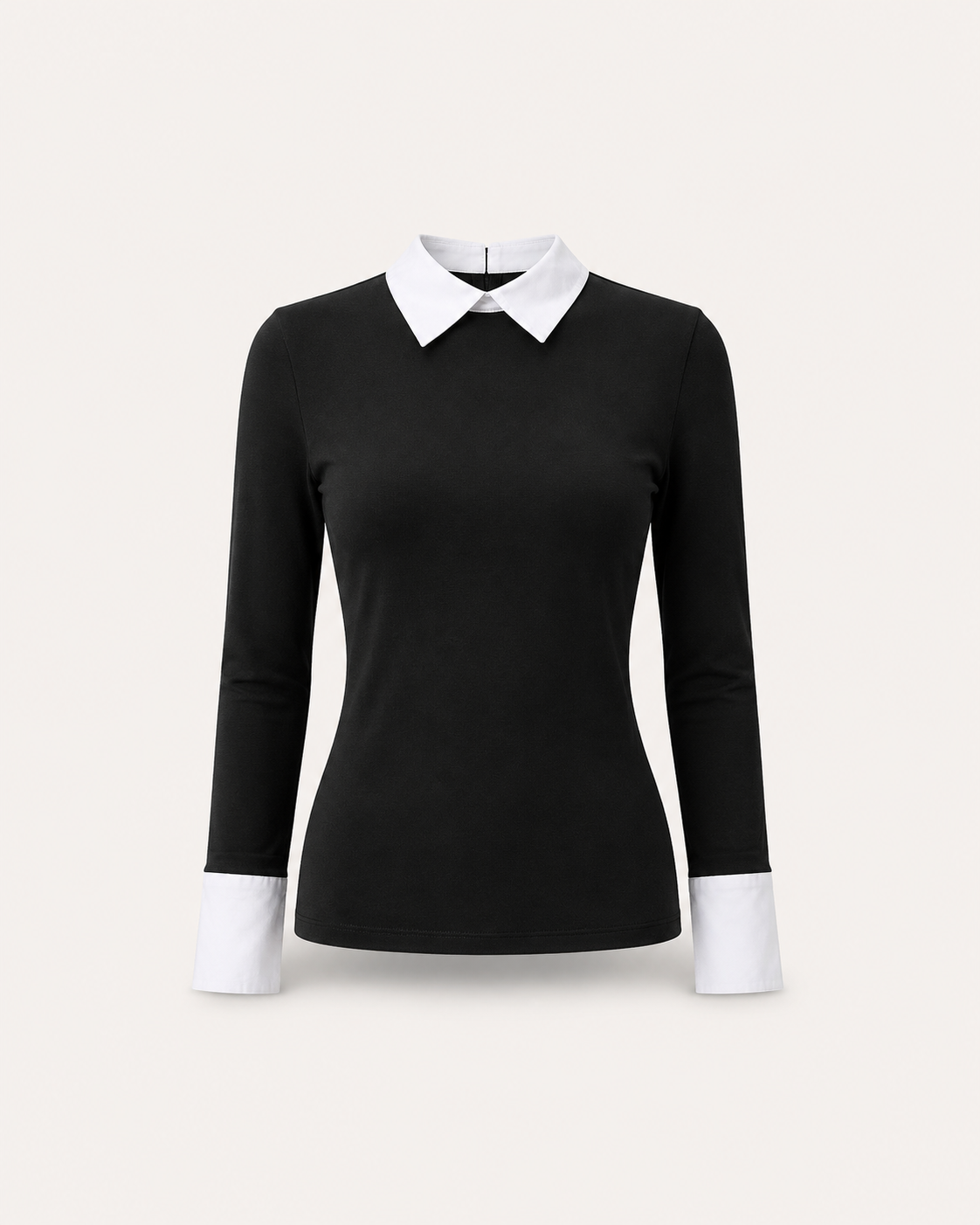 Cotton Collar Style Shirt - Black