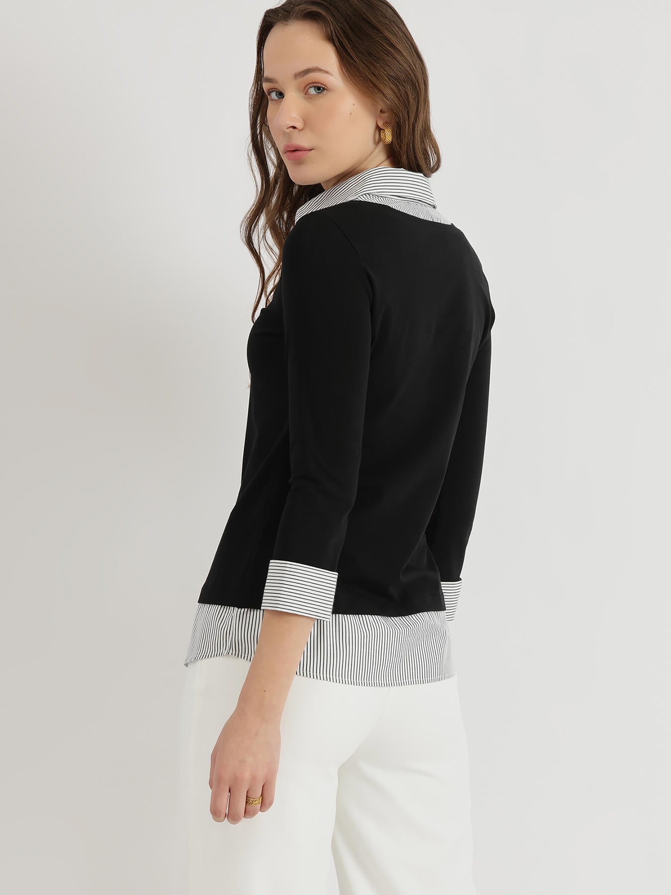 Collar Style T-Shirt - Black