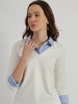 Collar Style T-Shirt - White